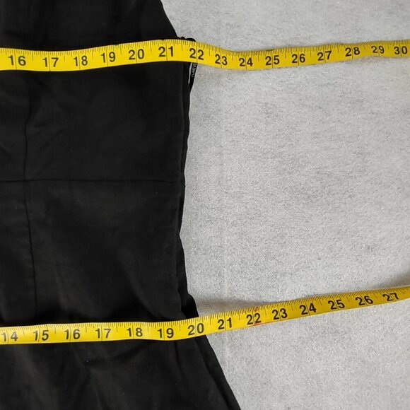 Forever 21+ Black Linen Blend Midi Dress Spaghetti Strap Tie Front Size 3X - Picture 10 of 12